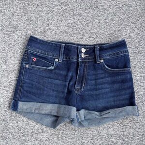 Hudson Ruby Denim Blue Jean Shorts Cuffed Pockets
